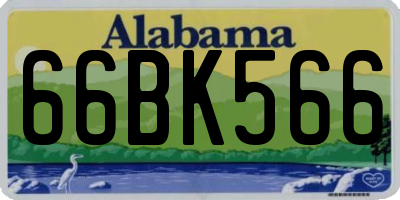 AL license plate 66BK566
