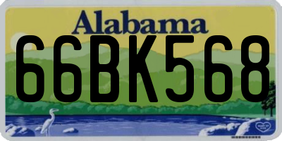 AL license plate 66BK568