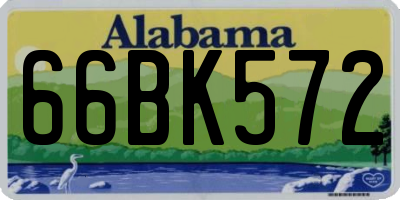 AL license plate 66BK572