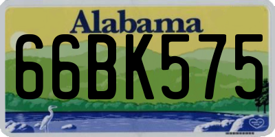 AL license plate 66BK575