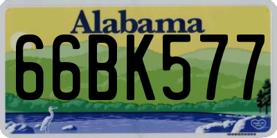 AL license plate 66BK577