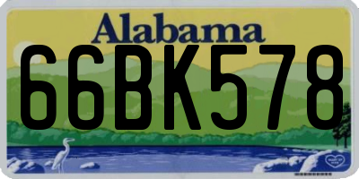 AL license plate 66BK578