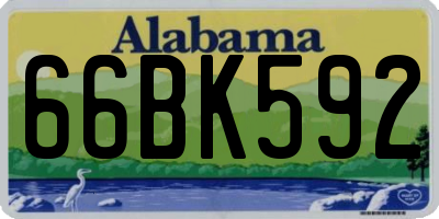 AL license plate 66BK592