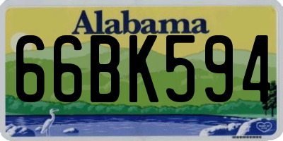 AL license plate 66BK594