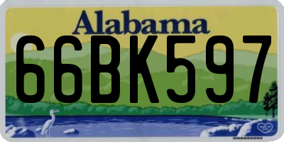 AL license plate 66BK597