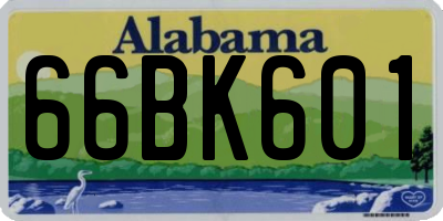 AL license plate 66BK601