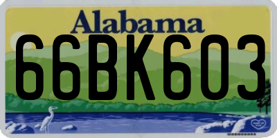 AL license plate 66BK603