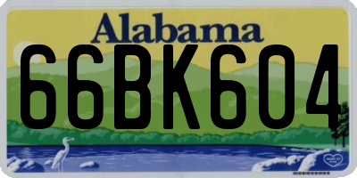 AL license plate 66BK604