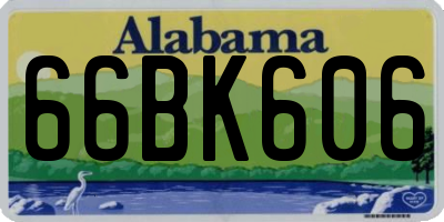 AL license plate 66BK606