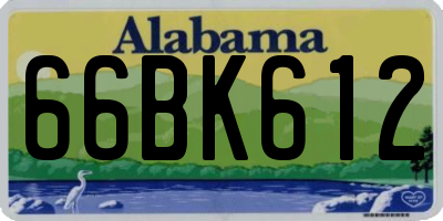AL license plate 66BK612