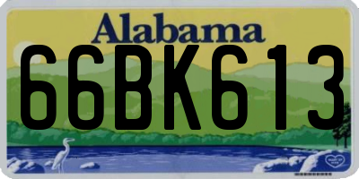 AL license plate 66BK613