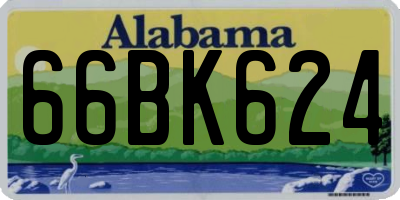 AL license plate 66BK624