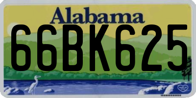 AL license plate 66BK625