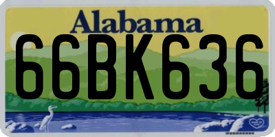 AL license plate 66BK636