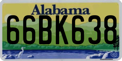 AL license plate 66BK638