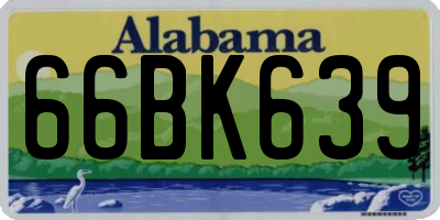 AL license plate 66BK639