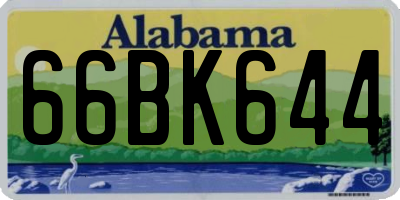 AL license plate 66BK644
