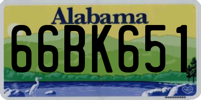 AL license plate 66BK651