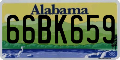 AL license plate 66BK659
