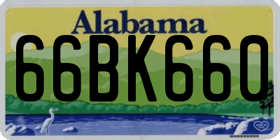 AL license plate 66BK660