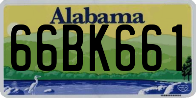 AL license plate 66BK661