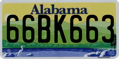 AL license plate 66BK663