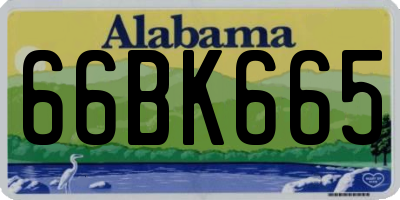 AL license plate 66BK665