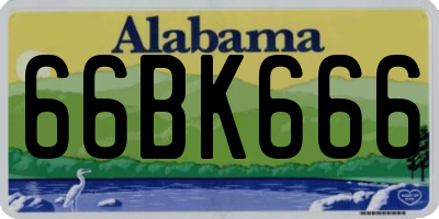 AL license plate 66BK666