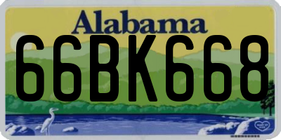 AL license plate 66BK668