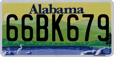 AL license plate 66BK679
