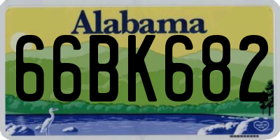 AL license plate 66BK682