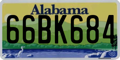 AL license plate 66BK684