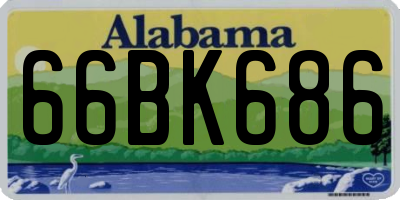 AL license plate 66BK686