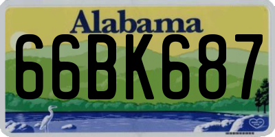 AL license plate 66BK687