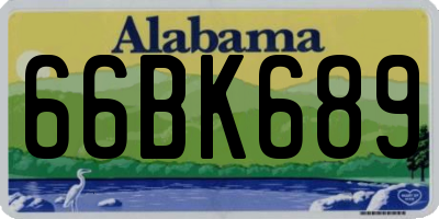 AL license plate 66BK689