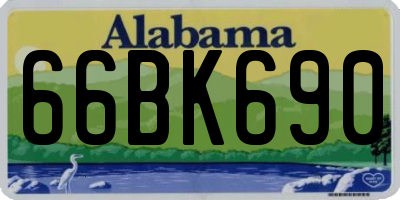 AL license plate 66BK690