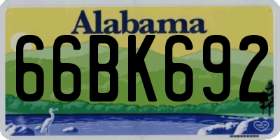 AL license plate 66BK692