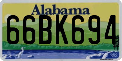 AL license plate 66BK694
