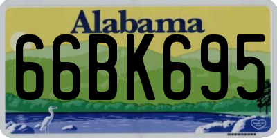 AL license plate 66BK695