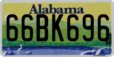 AL license plate 66BK696