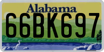AL license plate 66BK697