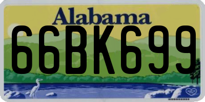 AL license plate 66BK699