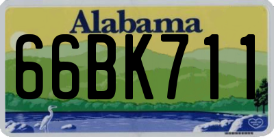 AL license plate 66BK711