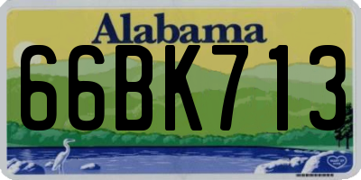 AL license plate 66BK713