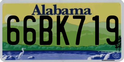 AL license plate 66BK719