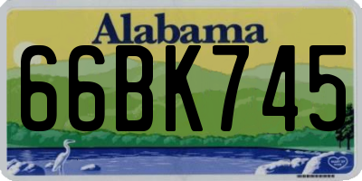 AL license plate 66BK745