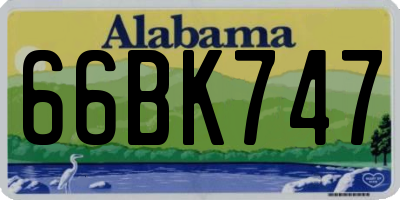 AL license plate 66BK747