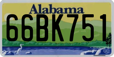 AL license plate 66BK751