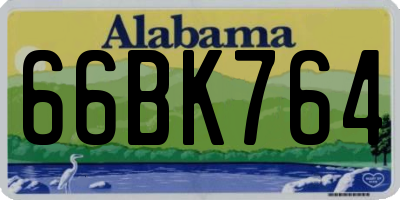 AL license plate 66BK764