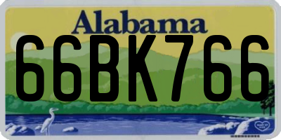 AL license plate 66BK766